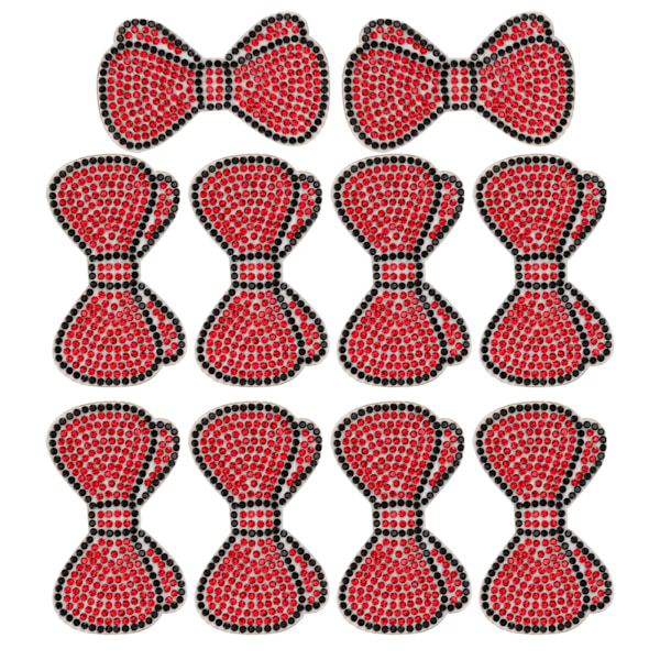 10 stk. Rhinestone-patch, strygejern på krystalapplikation, tegneseriedekoration til DIY-håndværk, sløjfe