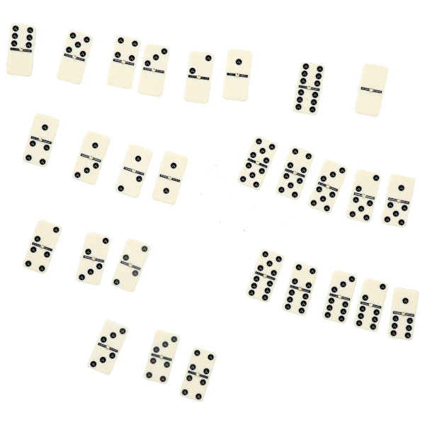 Domino Set Klassiska Dominobrickor 28 Stycken Amino Plast Pussel Dominobrickor för Pojkar Flickor Fest