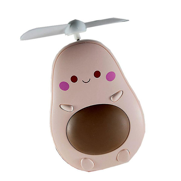 Mini Kannettava Avocado-Tuuletin Valo-Peilillä USB-Latautuva Henkilökohtainen Jäähtymislaite