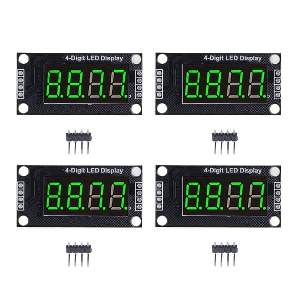 4 sæt digitalt rørdisplaymodul LED 4-cifret 7-segment 0,36 tommer TM1637-drevchip grøn MRA110E