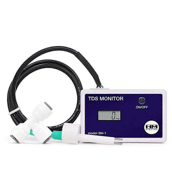 TDS-mätare LCD Online Vattenkvalitetsmätare 0-9990PPM Detektion Vatten TDS-monitor Inlopp Utlopp Test f
