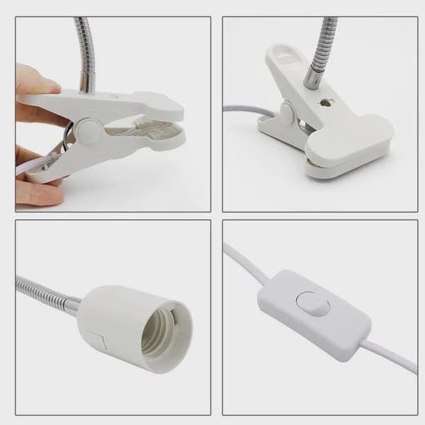 20W LED vekstlys med 360° svingbar klips, belysning for innendørs planter, drivhus