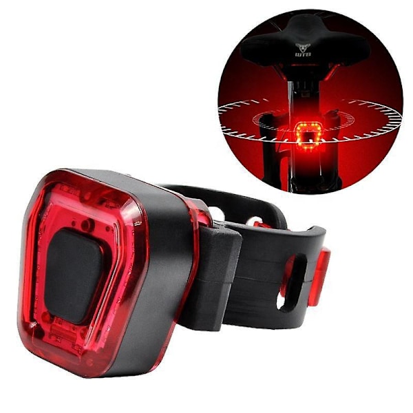 Smart Bremsesensor Cykel Baglygter | USB Genopladelig | IPX4 Vandafvisende | 5 Tilstande | 180° Synlighed