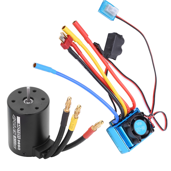 RC 3650 2300KV vedenpitävä 4-napainen harjaton moottori 80A ESC-yhdistelmällä 1/10 RC-autoon