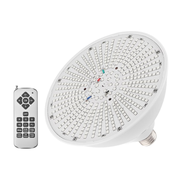 12V 40W LED-allasvalo E26 RGB väriä vaihtava allaslamppu kaukosäätimellä