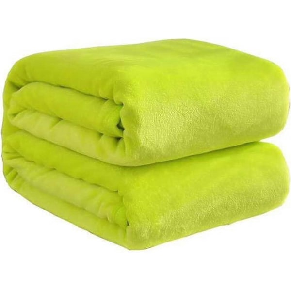 (Grøn 200x230cm) Flanel Tæppe Aircondition Tæppe Koral Sofa Tæppe