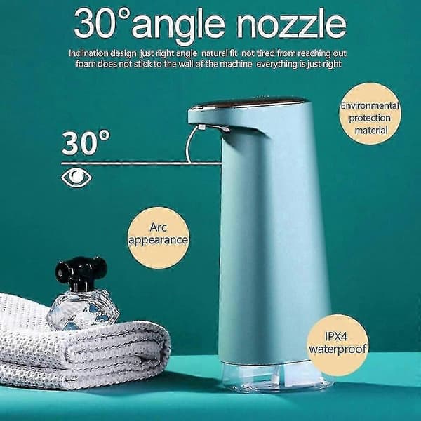 Rechargeable Foam Soap Dispenser, Automatic Hand Washing Machine, Intelligent Induction Foam Machine, Kitchen and Bathroom Green