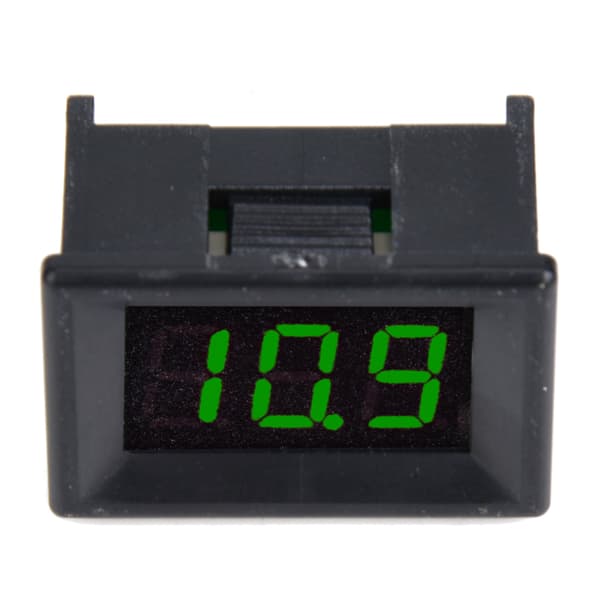 Digital Voltmeter 0.36inch To-leder DC 2.4-30V LED Display Spændingsmåler Vandtæt (Grøn)