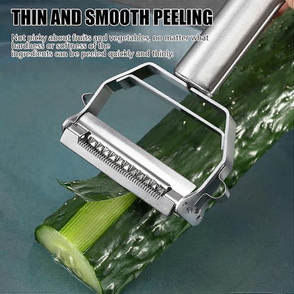 Multifunctional Stainless Steel Julienne Peeler, Vegetable Peeler, Double Planer, Grater, Kitchen Utensil, Cooking Tool