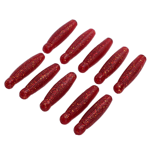 10 stk. fiskebløde agn kunstig bi puppe kartoffel lokkemad lang kast tilføj salt lokkemad 6cm 8g vinrød