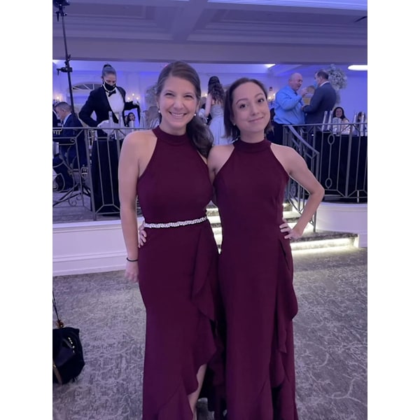 Dam Turtleneck Slits Smal Sjöjungfru Aftonklänning Cocktailparty Maxiklänning，XL