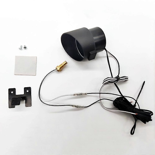 Rund LED Digital Bil Lastbil Vattentemperaturmätare Temperatursensor Moto + Voltmeter 2 I 1 17mm vattentemperaturplugg