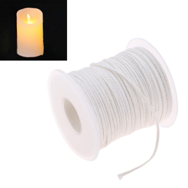 Candle Wick Wire Hvid 61 m 12,5 mm Diameter 2,6 mm Base Bomuld Aluminiumslegering Candle Wick Roll til gør-det-selv-fremstilling