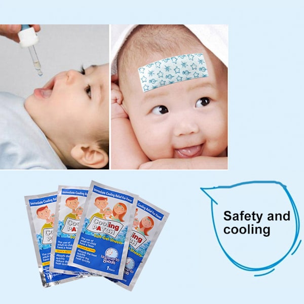 20 Stk Feber Kølepuder Ned Feber Is Gips Anti Hot Lavere Temperatur Køle Pads