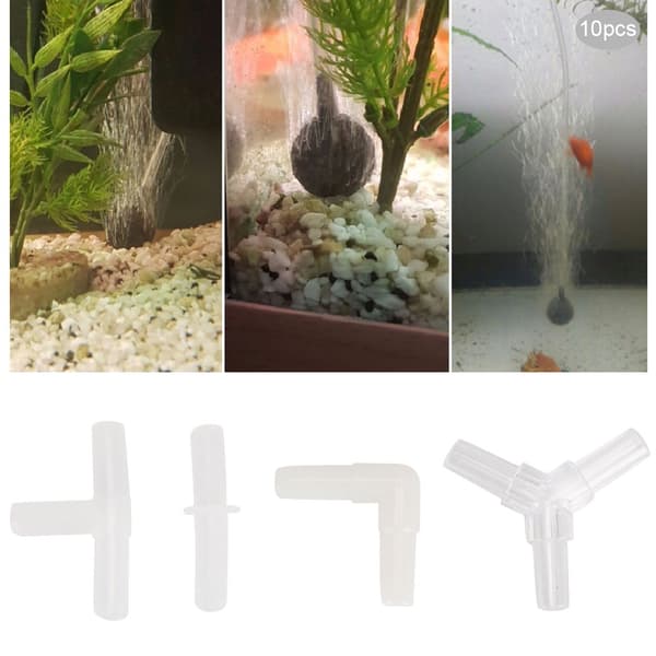 Plastik Akvarium Luftpumpe Slange Samlinger Akvarium Luftslange Konnektor Rørfittings