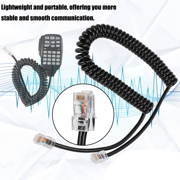 8-stifts högtalarmikrofon Handmikrofonbyte Kabelsladd Kabelpassning för ICOM HM-98