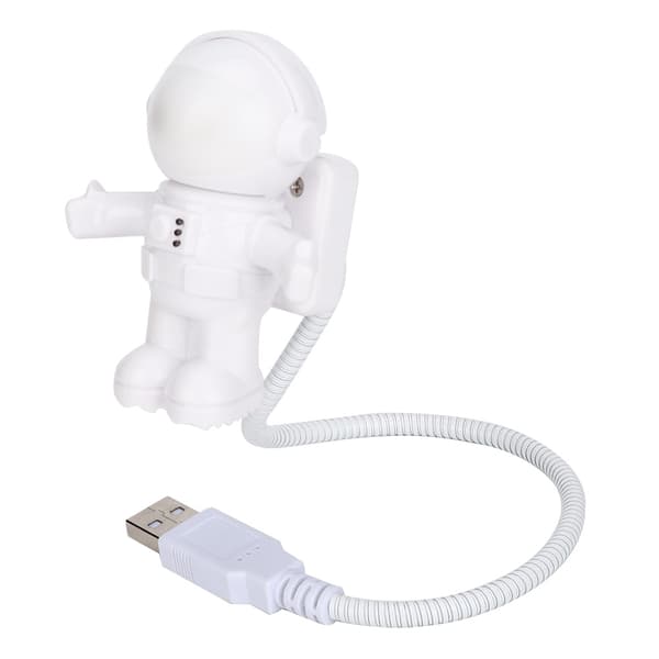Energibesparende Astronaut Spaceman Form Mini USB LED Natlys Computer Bærbar Notebook Lampe