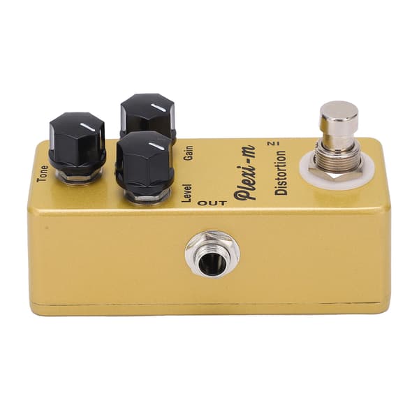 Guitar Effekt Fuzz Overload Distortion Pedal Metal Gylden True Bypass Switch til Elektrisk Bas