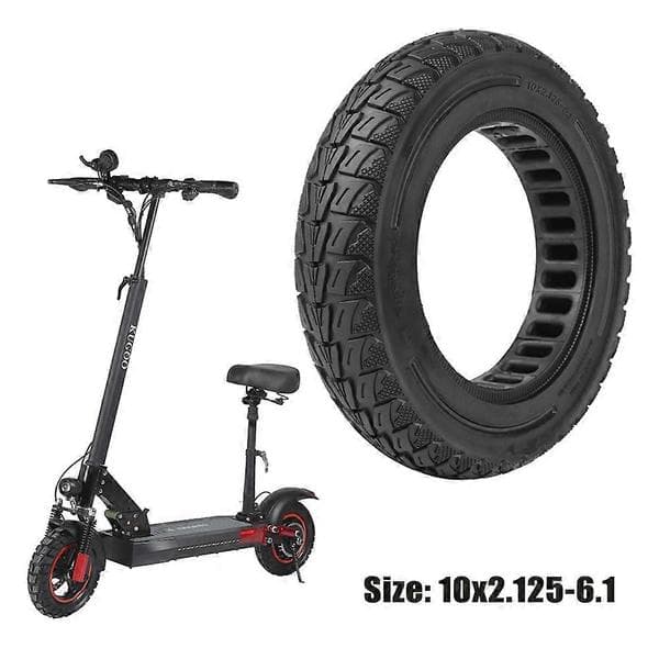 Solid Tire 10x2.125 inch Tire Thickened Explosion-proof Outer Tube for KuGoo M4 Pro/M4 Electric Scooter Black Svart