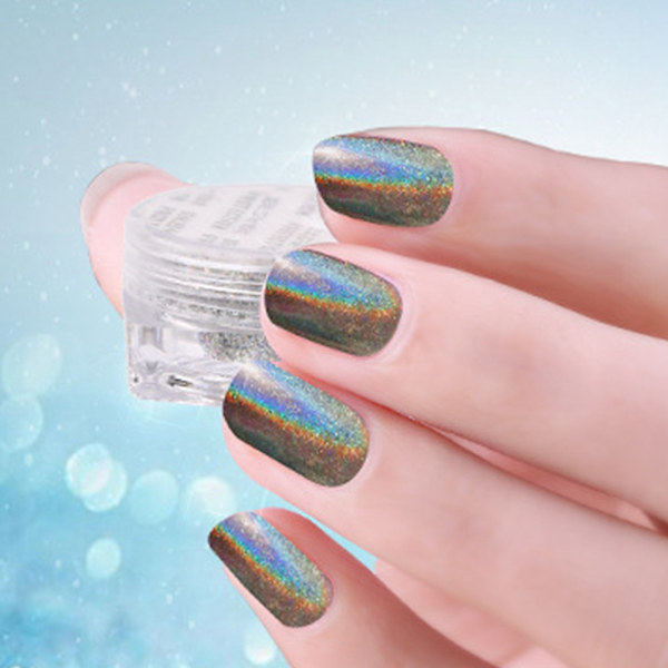 Nagelkonst krompigment dekorationspulver manikyr glitter spegelpulver
