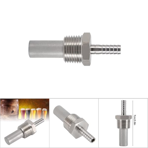 1/2\" MPT Oxygensten 1/4' Barb Inline Karbonering Beluftning Hjemmebryggersten (0,5 Mikron)