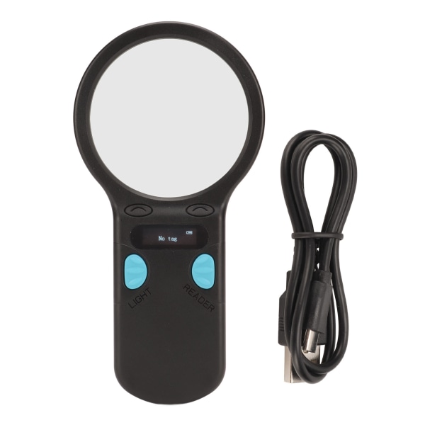 Pet Microchip Scanner Black Portable Handheld OLED Display Pet ID Scanner 134,2Khz 125Khz RFID Animal Tag Reader