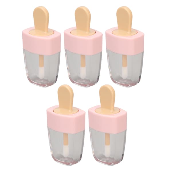 5 stk. 5 ml tomme læbeglasrør isformet forhindrer lækage DIY læbeglasbeholder
