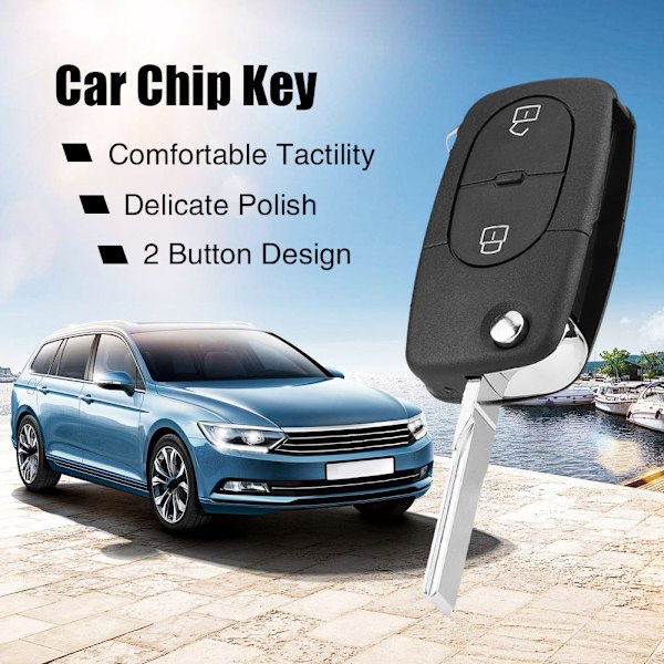 1J0959753A 2-knappars fjärrkontrollnyckel 434Mhz ID48-chip sändare för Passat Golf MK4
