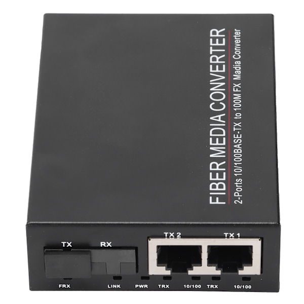 2-portars Ethernet-fiberswitch TBCMC3412ES20A Plug Play Stabil Robust Datornätverksswitchar 100240V(EU-kontakt )
