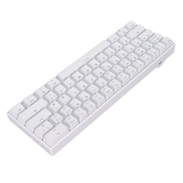 READSON Mekanisk tastatur 61 taster RGB bakgrunnsbelyst 3 moduser trådløst støttet ergonomisk kablet tastatur for hjemmekontor grønn akse kropp