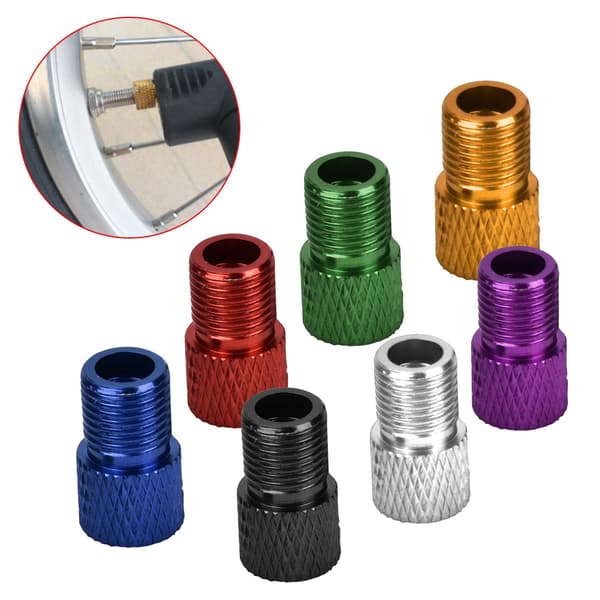 7 stk. Sykkelpumpe Presta Ventil til Schrader Ventil Adapter for Landeveissykkel Fixed Gear