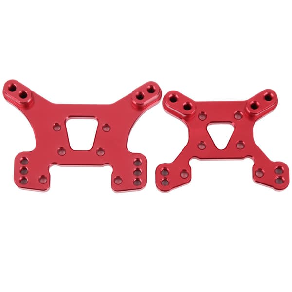 Front Rear Shock Tower Board Sett Tilbehør Passer for WLtoys 144001 1/14 RC Bil Rød