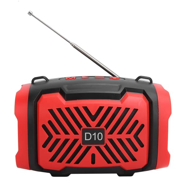 D10 Bluetooth V5.0 trådløs højttaler USB Micro højttaler med lysrem understøtter FM Rød