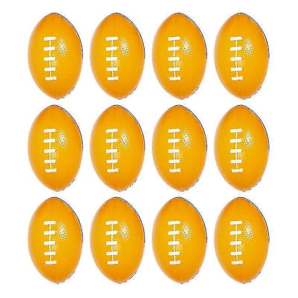 12 st Mini Fotboll Stressboll Ångestlindring Hög Elasticitet Party Favor Handgrepp Fotbollsträning Stressboll För Hemma Tangerine