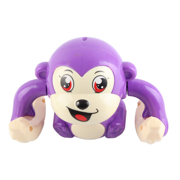 Elektrisk Flip og Head Monkey Toys Sensorisk Utviklings Tumbling Crawling Monkey Baby Toy med Lys og Musikk Lilla