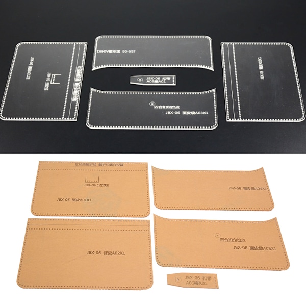Mobiltelefonväska Akryl Making Mall Set Lång plånbok Handväska Stencil Läder Craft Tool
