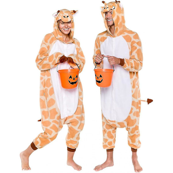 Eläin- ja merieläinpehmoinen cosplay-asu - Hauska ja mukava aikuisten Halloween-asu Medium Giraffe