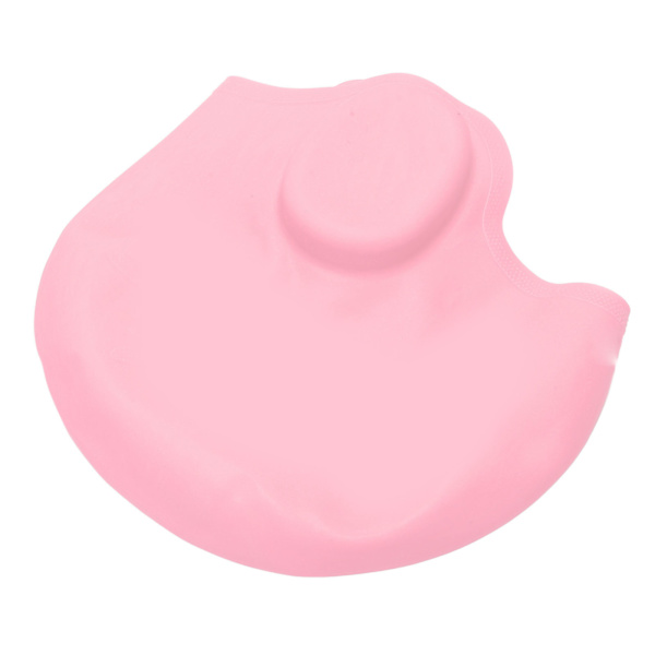 Hög elasticitet barn silikon cap 3D hörselskydd cap för kort långt hår Rosa