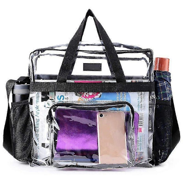 Bärbar Transparent Axelremsväska Crossbody Väska Tote Satchel Handväska För Kvinnor Dam