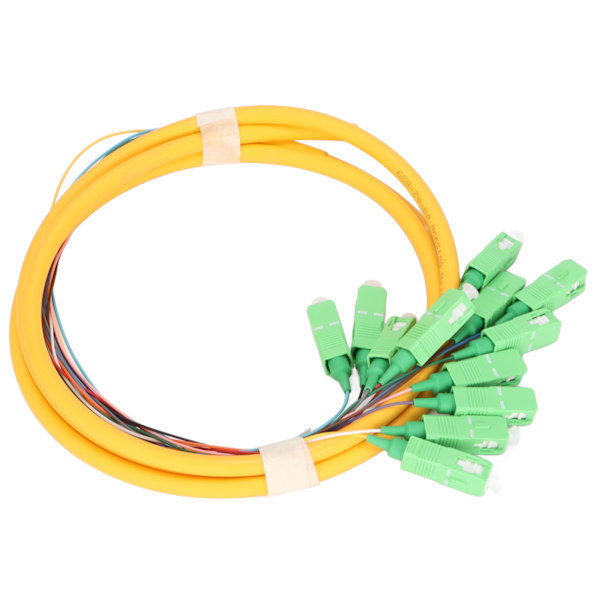 Fiber Pigtail 1,5 m Single Mode 12 Strand Stabil Bredt Kompatibel Fiberoptisk Pigtail Kabel for Kabeladministrasjonsboks