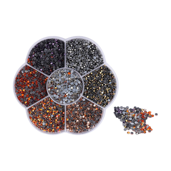 10080 stk flate bakre rhinestones blendende fargerike DIY robuste iriserende rhinestones runde perler for manikyr sminke607-3