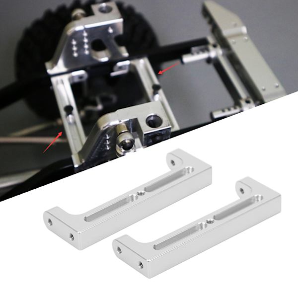 RC batteriplateholder Utskifting av tilbehør Passer til RGT Crawler EX86100 1/10 CarSilver