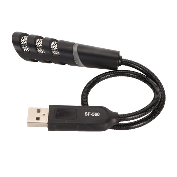 Mini USB-mikrofon brusreducering enknapps tyst design drivrutinsfri USB-svanhalsmikrofon för bärbar dator stationär dator