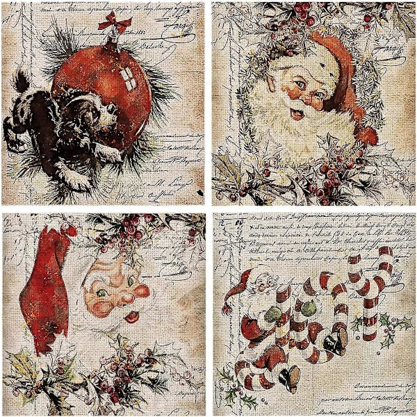 Jul Kuddfodral 45 x 45 cm Set om 4 Bondgård