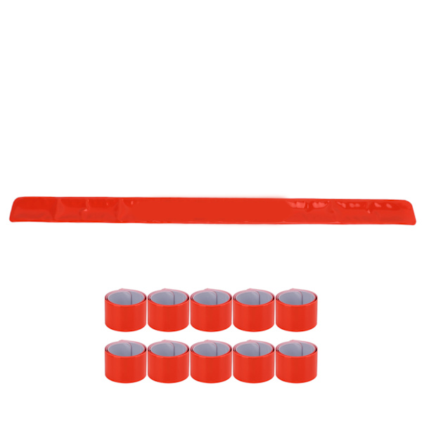 Reflekterande armbind i silikonstål - Slap armband - Armband för kläder, sport och ridning - Orange