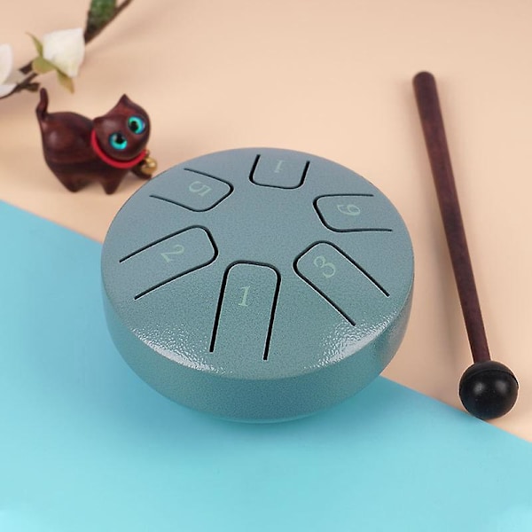 Handpan-rummu 4,9 tuumaa C-sävel, vasarat ja kantokassi - Kauniisti suunniteltu
