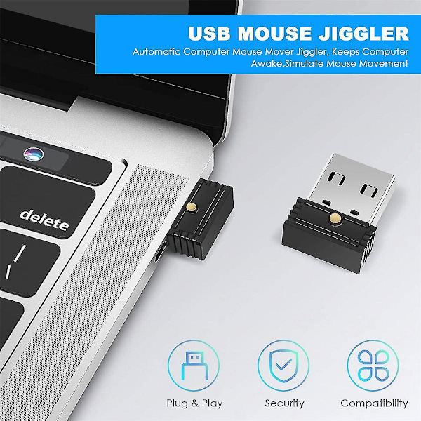 USB Musejiggler, Automatisk Datamaskin Musebeveger Jiggler, Holder Datamaskinen Våken, Simulerer Musebevegelse-B5