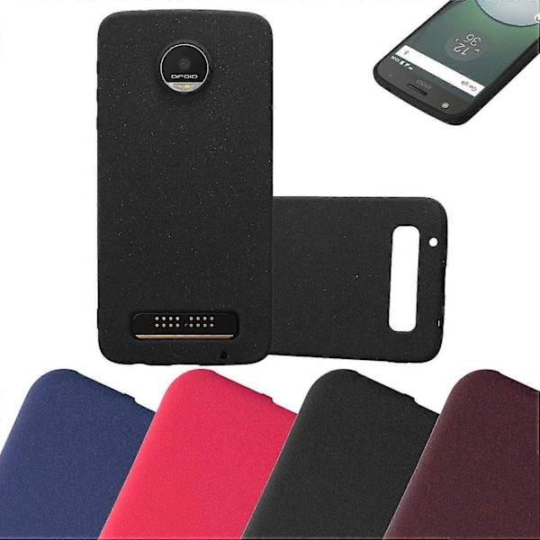Matt TPU Cover til Motorola MOTO Z PLAY - Praktisk Cover Hlle DARKBLUEFROST