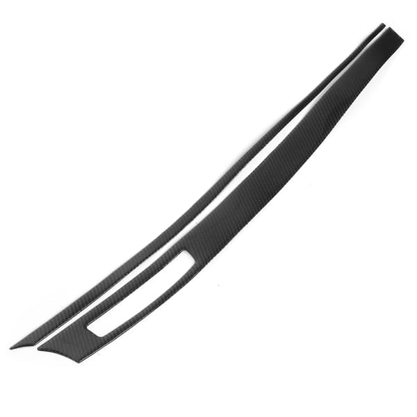 2 stk. Dashborddeksel Sentralt Instrumentpanel Trim Karbonfiber Passer for Mitsubishi Lancer 08-16 LHD