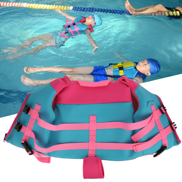 Sommerjente Barn Sikkerhet Neopren Redningsvest Flytende for Barn Svømming DriftingL(anbefaler 25-28kg)